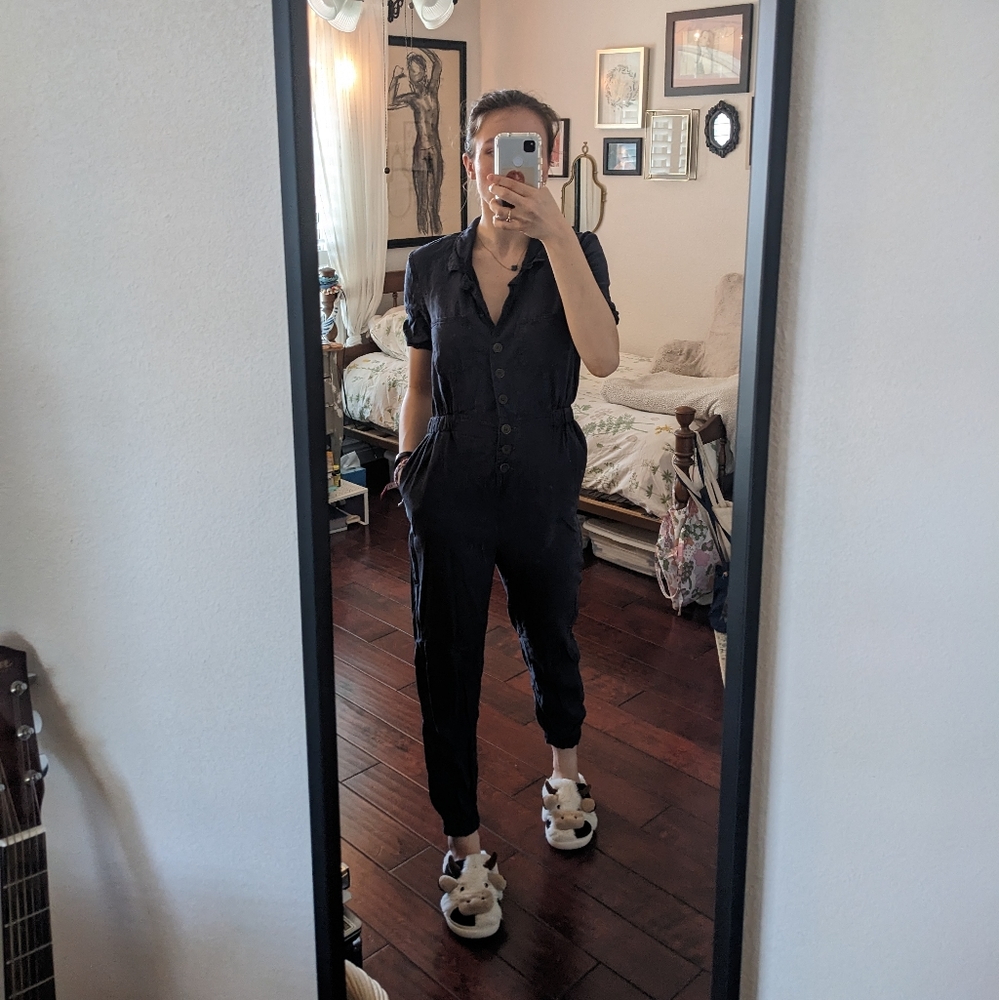 Urban Outfitters Navy Jumpsuit